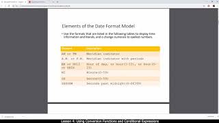 LESSON 4 Using Conversion Functions and Conditional Expressions