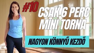 #10 CSAK 6 PERC NAGYON-NAGYON KÖNNYŰ átmozgató torna állásban. Túlsúlyosaknak és kezdőknek is.