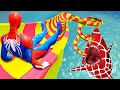 SpiderMan VS Spider-Shark - Funny Water Slides in GTA 5