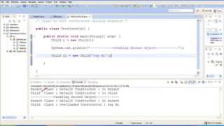 Calling Overloaded Constructor of Parent Class from child Class Inheritance super