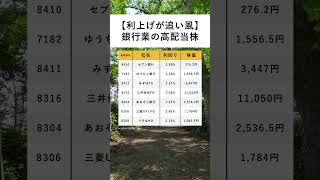 【利上げが追い風】新NISAで一生売らない銀行業の高配当株　#nisa #投資 #積立ニーサ #株式投資 #株 #高配当 #NISA #資産運用 #投資信託 #etf  #ランキング