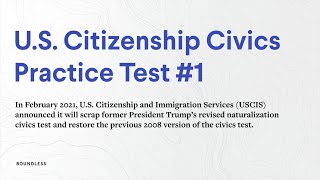 U.S. Citizenship Civics Practice Test #1