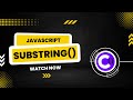 substring method in javascript | javascript string tutorial in tamil.