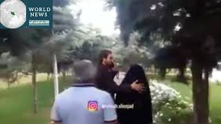 فحاشی و مشت زدن به صورت پسر توسط مزدگیران خامنه ای//درگیری در پارک