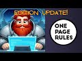 One Page Rules Edition Update!  Edition 3.4 is out!