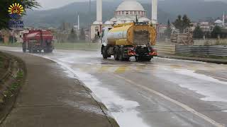 Gölcük Belediyesi Dezenfekte ve Yol Yıkama Çalışmaları