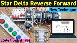 #02 Star delta Reverse Forward Starter Control wiring and working | @Tech_Gaurav