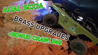 AXIAL SCX24 DeadBolt: Hot Racing Brass Upgrades + BONUS CRAWLING