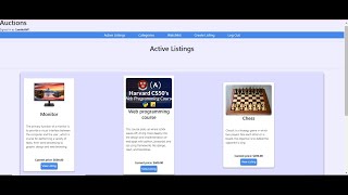 Harvard CS50 Web | Project 2: Commerce