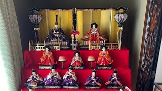 ひな祭り　古い雛人形　ケース人形　Hinamatsuri   日本人形　7段飾り　Hina dolls 3月3日