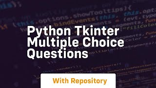 python tkinter multiple choice questions