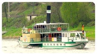 Schaufelraddampfer / PD Pirna / sächsische Dampfschiffahrt / historic paddle steamer