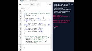 Learn Java Programming: Shipping Cost based on Weight