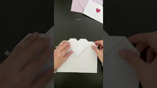 Easy Origami Heart Envelope A4 paper Tutorial #shorts