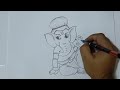 pencil drawing of baal ganesha easy baal ganesh drawing lord ganpati bappa