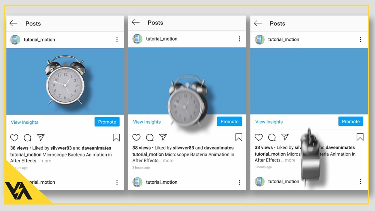 Instagram 3d Animation Post In After Effects Tutorial Youtube