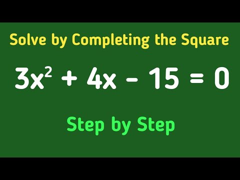 Solve By Completing The Square Step By Step Technique Youtube