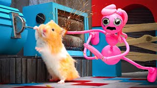 Mommy Long Legs Was Trapped - Smart Hamster Destroys Monsters In Poppy Playtime Maze