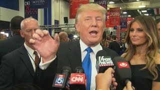 Trump complains about debate mic