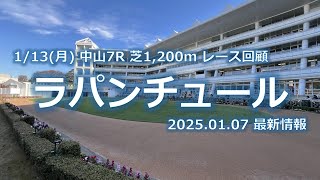 ラパンチュール 1/13(月・祝) 中山7R 3歳1勝クラス 芝1,200m 4着(2025.01.16 最新情報)