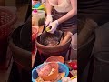 beautiful thai lady make som tum in pattaya thai street food