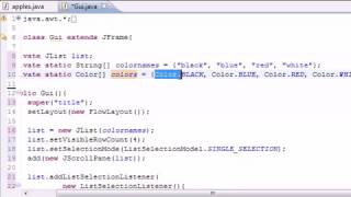 Java Programming Tutorial 71 JList Program