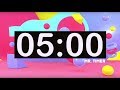 Timer for Kids 5 Minutes! Timer with Music for Classroom! Instrumental Music for Kids Upbeat!