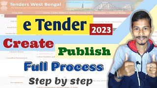 E Tender Process In West Bengal | E Tender Publishing Process 2023