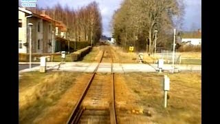 Sweden. HERRLJUNGA - LIDKÖPING (2008) Train Driver's Cab View