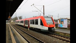 VIAS/Odenwaldbahn Alstom Lint54 VT203 und VT204 in Hanau Hbf auf der RB86 nach Groß Umstadt