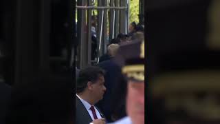 Former US President Donald Trump arrives at NY courthouse