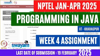 NPTEL Programming in Java Week 4 Assignment Solutions || Jan Apr 2025 || @OPEducore