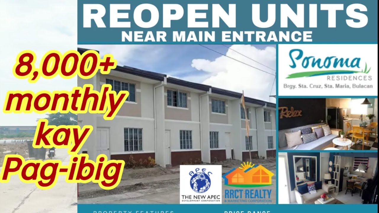 Reopen Units Available At Sonoma Residences Sta Maria, Bulacan 8k ...