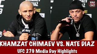UFC 279: Khamzat Chimaev & Nate Diaz Media Day Highlights