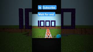 Minecraft 999 1k subscribe #shorts #trending