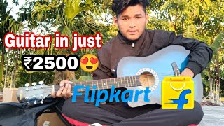 Unboxing flipkart smartbuy 38c acoustic guitar😍best guitar under₹2500#blueberry #guitar||Tomsvlogs10