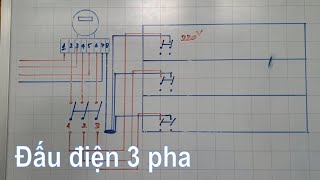 điện 1 pha đện 2 pha điện 3 pha cách đấu dây điện 3 pha