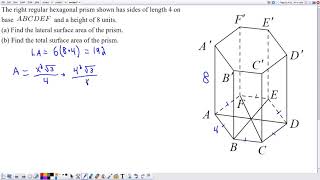 Surface Area of a Right Hexagonal Prism