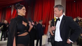 WATCH: Hugh Grant awkwardly interviewed by Ashley Graham ahead of the Oscars