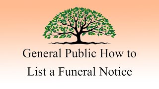 List a Funeral Notice
