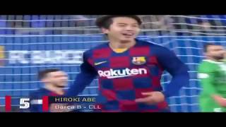 Hiroki Abe goal for Barcelona B