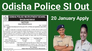 🇮🇳 Sub Inspector Odisha Police Notice Out || #Aim2Job ||