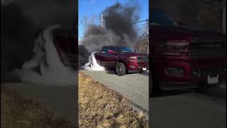 INSANE 1000 HP 5th Gen 22 LIMITED BURNOUT TILL THE WHEELS POP 😳😎#burnout #cumminspower