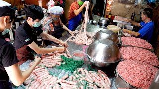 100 years old Secret Recipe! / Process of making Chinese Sausages / Pineapple Fried Rice | Thailand