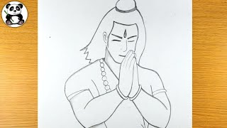 Bhagwan shri ram pencil drawing | taposhiarts | hindu gods