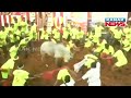 jallikattu competition is being held in alanganallur town of madurai district today