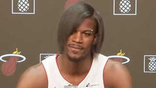 Jimmy Butler Shows Off New Look at NBA Media Day