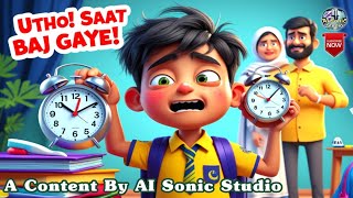 Utho! Saat Baj Gaye! | Fun Kids Song | AI Sonic Studio