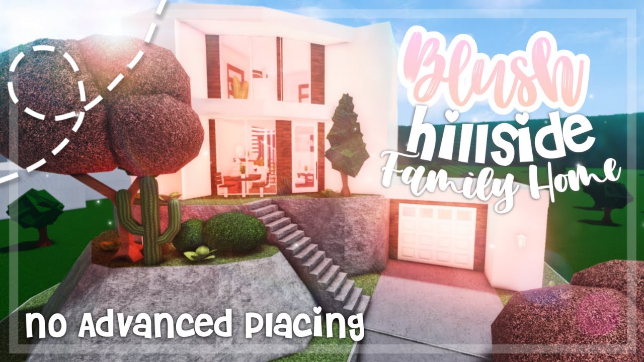 No Advanced Placing Modern Blush Hillside Family House I Bloxburg