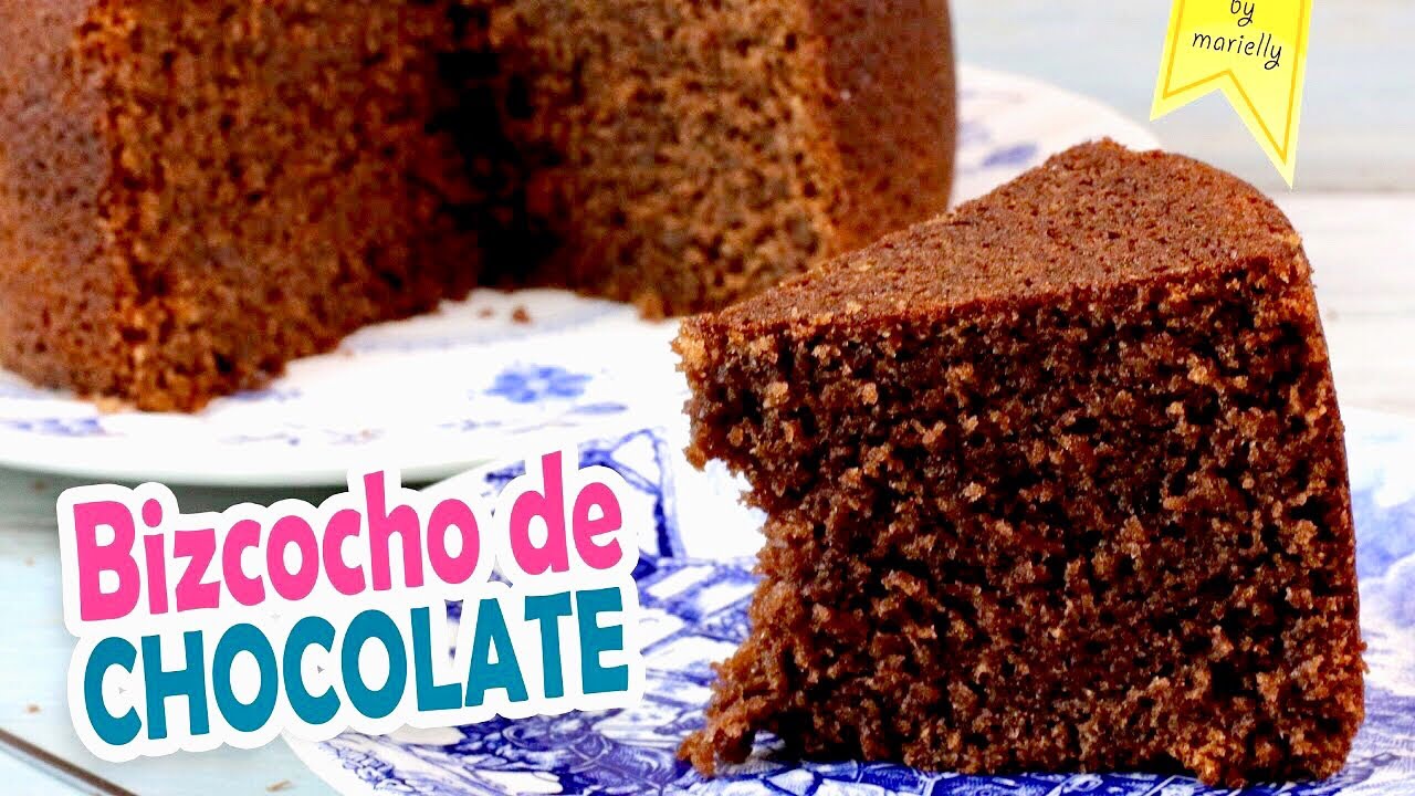 BIZCOCHO De CHOCOLATE Esponjoso | Receta Básica | By MARIELLY - YouTube